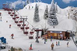 Chairlift/Ski Lift -- Kit - 24 Chairs, Ticket Kiosk, 4 Chair Supports, Small Shed, Details-1