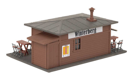 Chairlift/Ski Lift -- Kit - 24 Chairs, Ticket Kiosk, 4 Chair Supports, Small Shed, Details-5