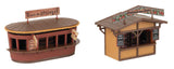 2 Christmas Market Stalls with Illuminated Christmas Tree -- Kit - 2 Stalls, Tree with Light String, Accessories-3