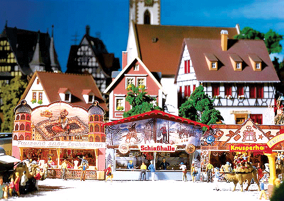 Midway Game Booths -- 3-7/8 x 1-1/4"  9.6 x 3.2cm