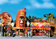 Hot Dog Man & Power Ball Booths -- Kit - Hot Dog: 2-1/2 x 1-5/8 x 2-3/8"; Power Ball: 2-11/16 x 1-3/4 x 3-27/3