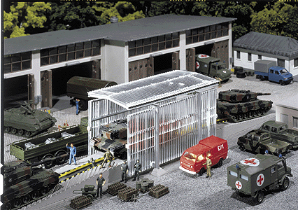Military - NATO/Modern German Army (BW) - Structures -- Covered Maintenance Ramp 16-3/32 x 3-31/32 x 3-5/8"  40.2 x 9.9 x 9cm