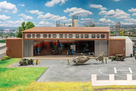 Hangar with Helicopter -- Kit - Main Hangar: 21-9/16 x 15-3/8 x 3-13/16"  54.8 x 39 x 11.8cm-1