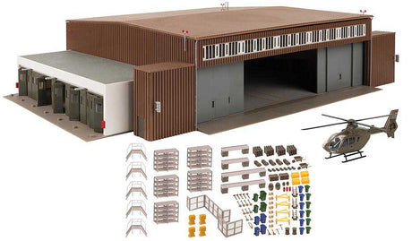 Hangar with Helicopter -- Kit - Main Hangar: 21-9/16 x 15-3/8 x 3-13/16"  54.8 x 39 x 11.8cm-2