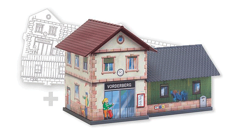 Train Station - Basic -- Paintable Fold & Snap Cardstock Kit