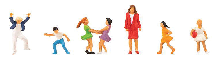 School Children with Lady Teacher -- pkg(6)