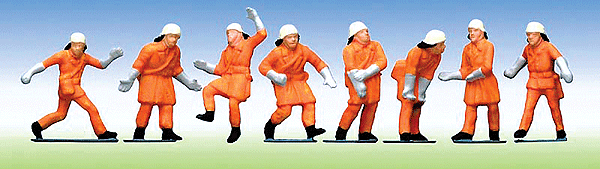 Emergency Workers -- Firemen w/Orange Uniforms (Action Poses)