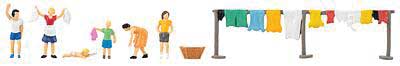 Wash Day w/Clothesline -- pkg(6)