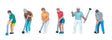 Miniature Golf Players -- pkg(6)