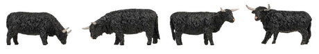 Highland Cattle -- Black pkg(4)