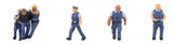 Policemen & Perp -- 5 Police, 1 Captured Burglar-2