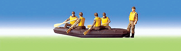 Military - Figure Sets -- Engineers in Rubber Boats