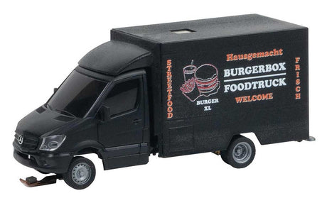 Mercedes-Benz Food Truck - Powered - Car System Digital -- Burgerbox (black, German Lettering)-2