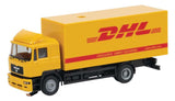 MAN F 2000 Box Truck - Powered - Car System Digital -- DHL (yellow, red)-2