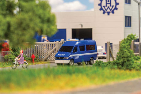Mercedes-Benz Sprinter Passenger Van with Flashers - Car System -- THW (blue, white, German Lettering)-1