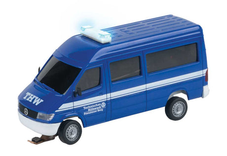 Mercedes-Benz Sprinter Passenger Van with Flashers - Car System -- THW (blue, white, German Lettering)-2