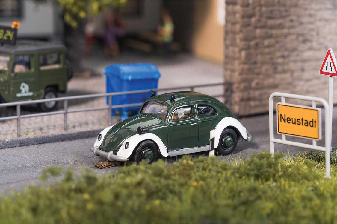 Volkswagen Old Beetle - Assembled - Car System -- Police (green, white)-1