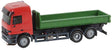 2002 Mercedes-Benz Actros L Truck with roll-Off Bin Load - Car System -- Red, Green