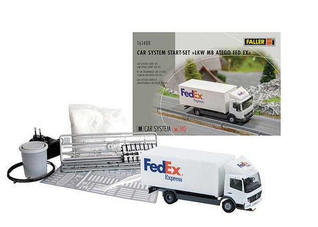 Operating Truck Starter Set - Car System -- Mercedes-Benz Atego Box Truck - FedEx, Road Building Materials, Battery Char