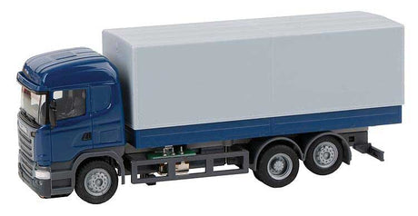 Scania R 13 HL Low-Side Truck with Cover - Assembled - Digital 3.0 - Car Syste -- Blue, Gray