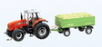 Car System MF Tractor w/Trailer -- (Wiking)