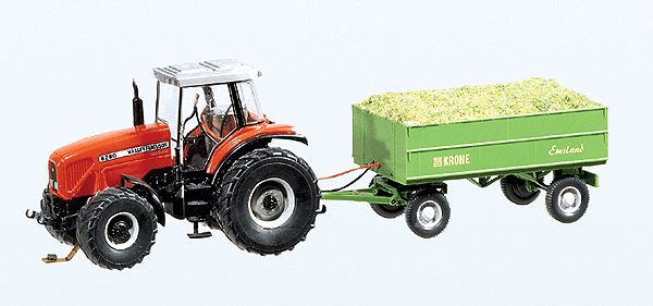 Car System MF Tractor w/Trailer -- (Wiking)