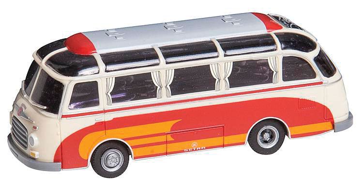 Setra S 6 Bus - Car System -- Ivory, Red, Orange-1