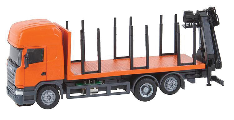 Operating Scania R13 Pulpwood/Logging Truck w/Crane - Car System -- Orange-2