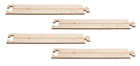 Car System Laser-Street Street Sections (Less Guide Wire) -- Straight - 8-3/8"  21.3cm pkg(4)-2