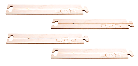 Car System Laser-Street Street Sections (Less Guide Wire) -- Straight - 8-3/8"  21.3cm pkg(4)-1