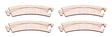 Car System Laser-Street Street Sections (Less Guide Wire) -- 45-Degree Curve R=218 pkg(4)-1