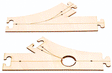 Car System Laser-Street Section (Less Guide Wire) - Kit -- 45-Degree Fork & Junction - 1 Each: Right & Left