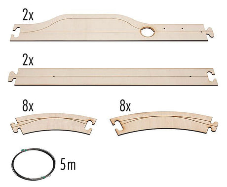 Car System Laser-Street Starter Set - Kit -- Parts for 2-Lane Oval - 130"  330cm Route w/196-7/8"  5m Guide Wire