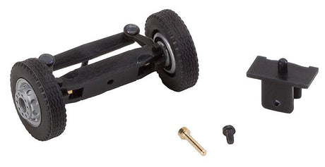Front Axle Steering Mechanism w/Wheels - Assembled - Car System -- Fits Trucks & Buses (Less Magnet Steering Bar)