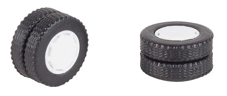Dually Truck Tires & Rims - Car System -- Fits Starter Set Rietze Setra S 315 Bus