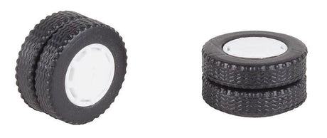 Dually Truck Tires & Rims - Car System -- Fits Starter Set Rietze Setra S 315 Bus