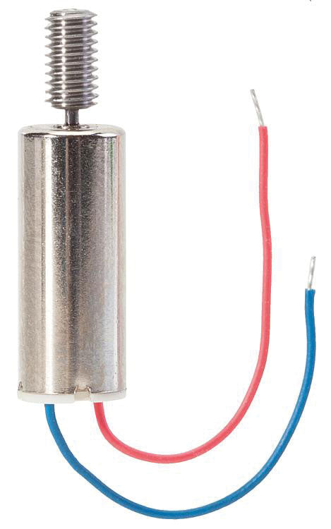 5-Pole Can Motor w/Worm - Car System -- Long, 1/4"  6mm Diameter, Module 0.16