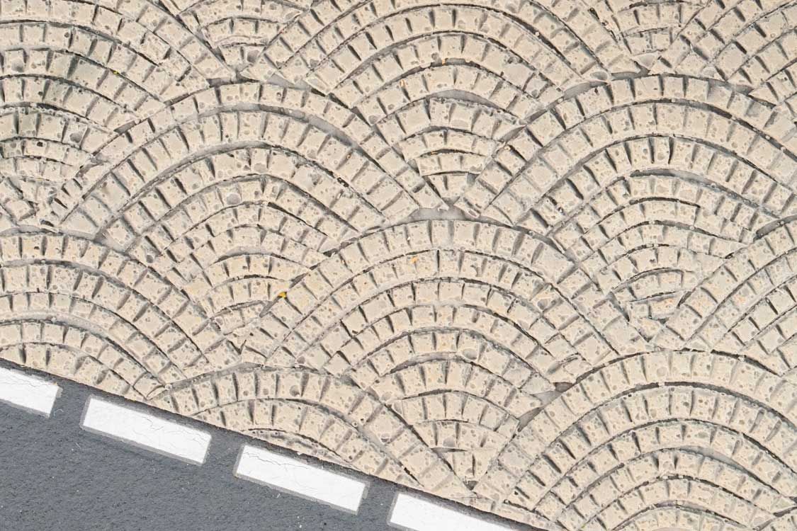 Self-Adhesive Road Surface Sheet -- Roman Cobblestone (light gray)-3