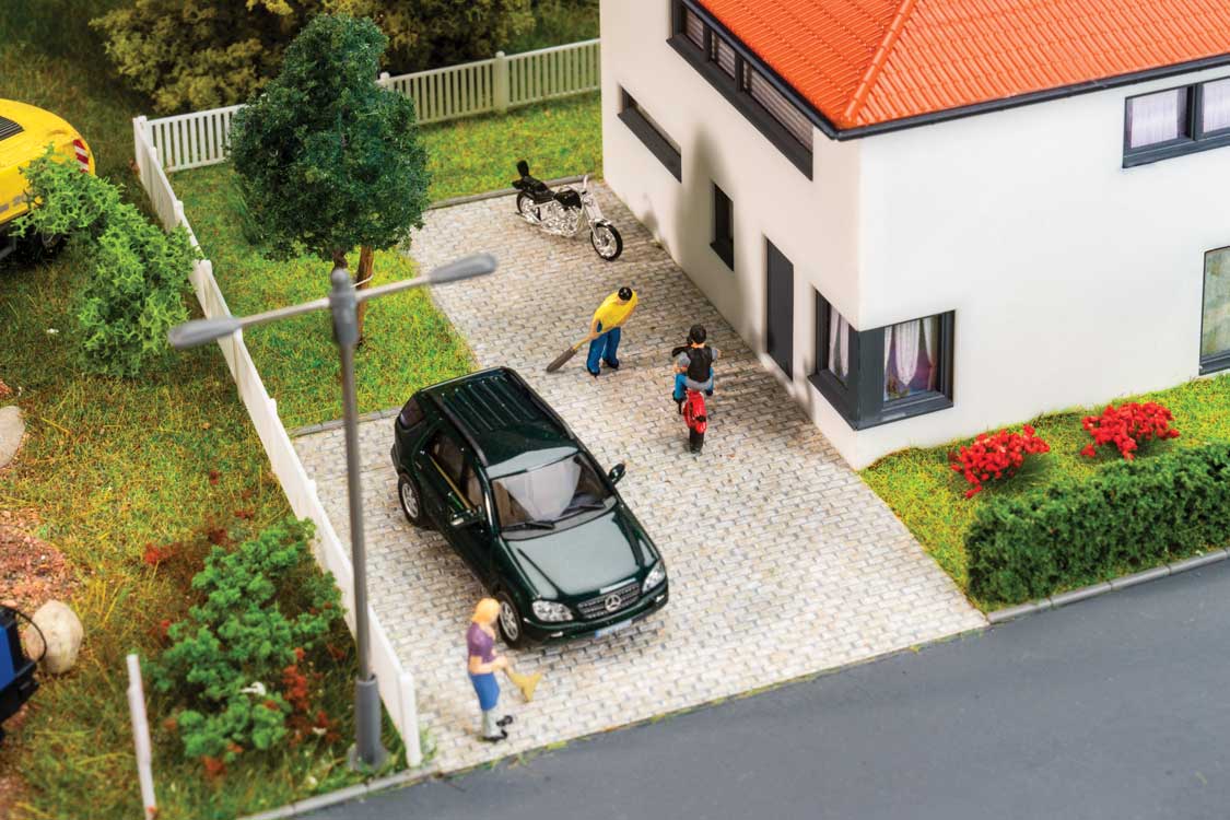 Self-Adhesive Road Surface Sheet -- Cobblestone (mottled gray)-1