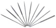 Needle File Set -- 10-Piece Set, Each: 4-5/16"  11cm Long