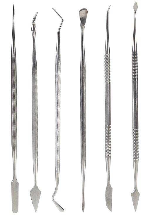 Modeling Spatula Set -- Dental Tool-Style pkg(6)