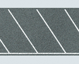 Diagonal Parking Space Sheet with Markings -- 39-3/8 x 2-3/8"  100 x 6cm