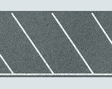 Diagonal Parking Space Sheet with Markings -- 39-3/8 x 2-3/8"  100 x 6cm