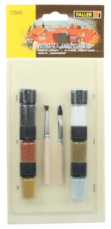 Patina Pigment Set pkg(6) -- Includes 6 10g Bottles; Black, White, Rust, Moss, Sand & Verdigris