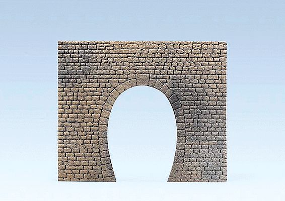 Tunnel Portals -- For Steam & Catenary Operation 6-3/4 x 5-3/4 x 1/3"  17 x 14.3 x .9cm