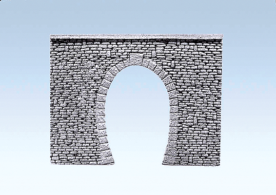 Single Track Tunnel Portal -- Natural Stone 17 x 13.2 x 15cm  6-13/16 x 5-9/32 x 6"