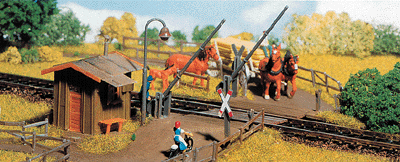 Small Grade Crossing w/Gates -- 5-1/8 x 4-3/4"  13 x 12cm