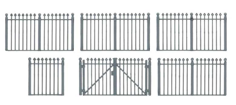 Wrought Iron Fence -- 7-7/8 x 3/4"  20 x 1.9cm-1