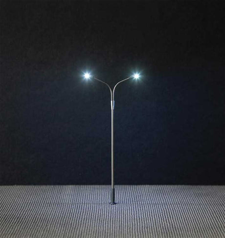 LED Double Streetlight -- Adjustable height up to 3-15/16" 10cm tall pkg(3)-2