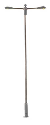 LED Double Streetlight on Mast -- Adjustable height up to 3-11/16" 9.3cm tall pkg(3)-1